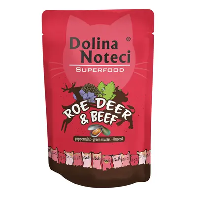 10x85g, Dolina Noteci Superfood, őz és marhahús, nedves macskaeledel