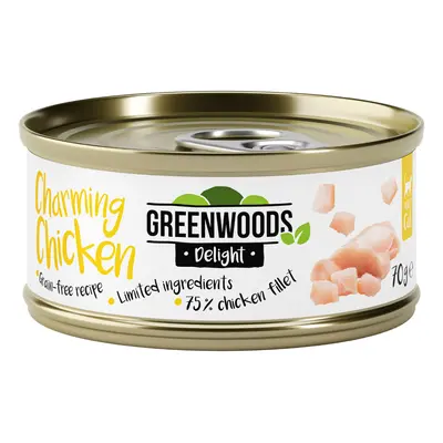 6x70g Greenwoods Delight csirkefilé nedves macskaeledel