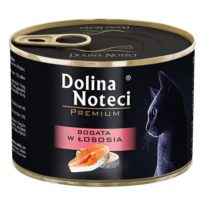 24x185g, Dolina Noteci Premium, lazacban gazdag nedves macskatáp