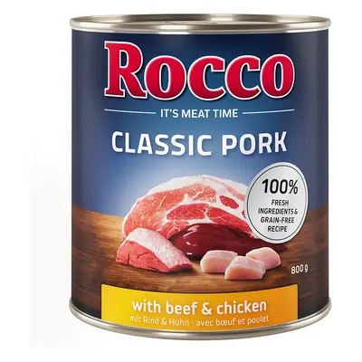 24x800g Rocco Classic Pork Marha & csirke nedves kutyatáp