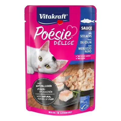 23x85g Vitakraft Poésie Délice fekete tőkehal nedves macskatáp