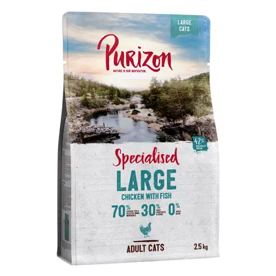 2,5kg Purizon Large Adult csirke & hal - gabonamentes száraz macskatáp