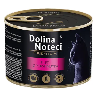 12x185g, Dolina Noteci Premium, pulykamell filé, nedves macskatáp