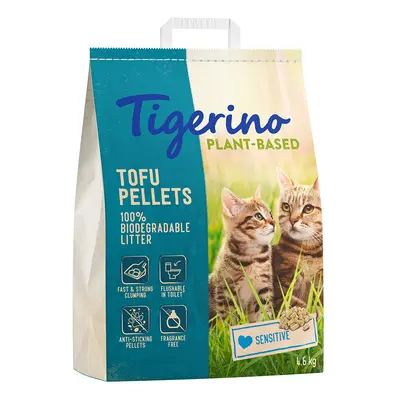 3x 11l (13,8kg) Tigerino Plant-Based tofu macskaalom - Sensitive, parfümmentes