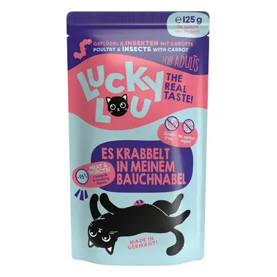 16x125g Lucky Lou Adult Szárnyas & rovar nedves macskatáp