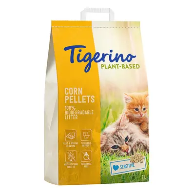 7l Tigerino Plant-Based kukorica macskaalom - Sensitive, parfümmentes