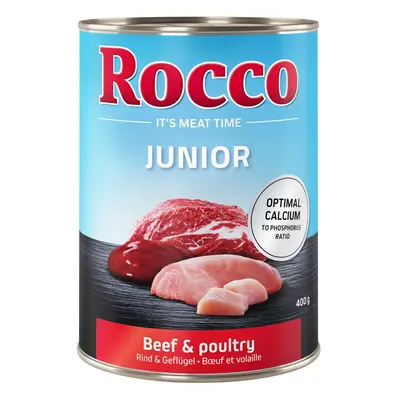 24x400g Rocco Junior marha + szárnyas nedves kutyatáp