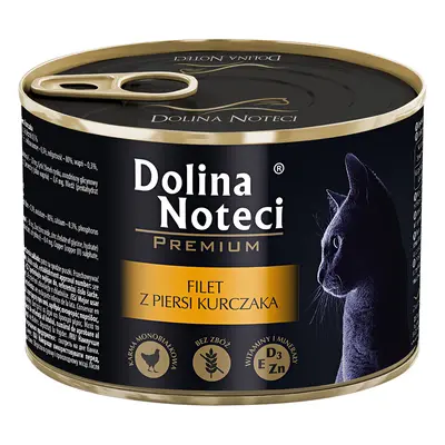 12x185g, Dolina Noteci Premium, csirkemell filé, nedves macskatáp