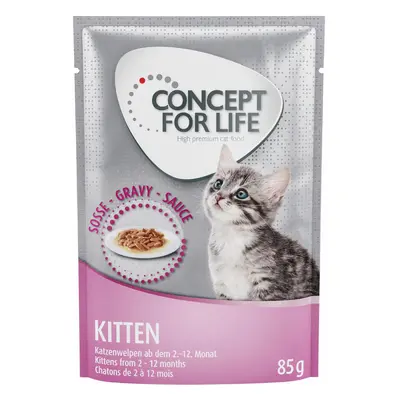 12x85g Concept for Life Kitten szószban- száraztáphoz kiegészítés