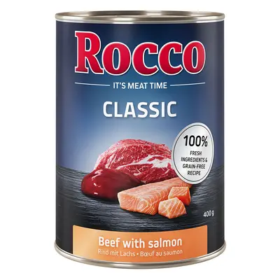 24x400g Rocco Classic nedves kutyatáp- Marha & lazac