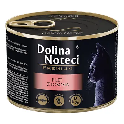 12x185g, Dolina Noteci Premium, lazacfilé, nedves macskaeledel, macskaeledel