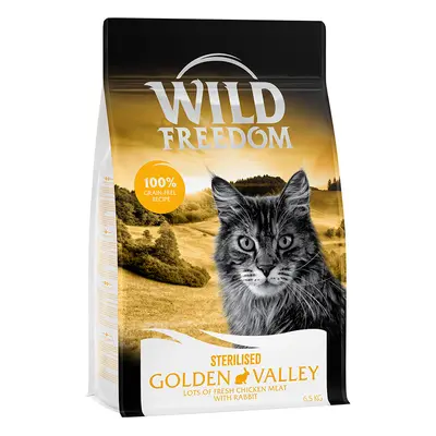 2x6,5kg Wild Freedom Adult "Golden Valley" Sterilised nyúl - gabonamentes száraz macskatáp