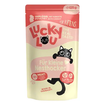 16x125g Lucky Lou Kitten Szárnyas nedves macskatáp