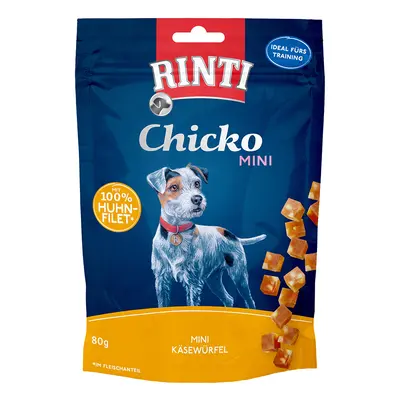 80g Rinti Extra Chicko Mini Sajtkocka & csirke rágócsíkok kutyasnack