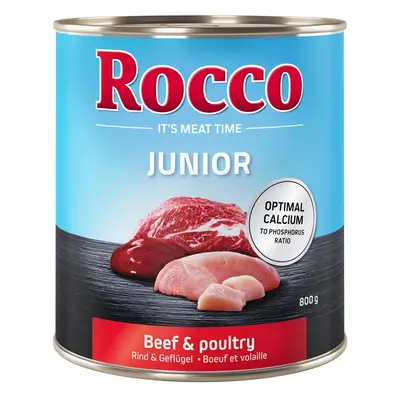 24x800g Rocco Junior Szárnyas & marha nedves kutyatáp