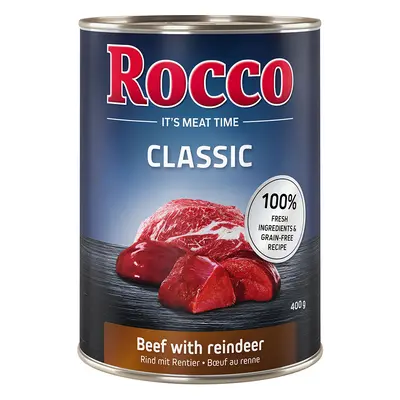 24x400g Rocco Classic nedves kutyatáp- Marha & rénszarvas