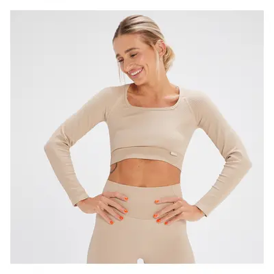 MP x Tatiana Seamless Hosszú Ujjú Crop Top - Krém - XS