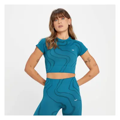 MP Női Tempo Wave Seamless Crop Top - Türkíz - XS