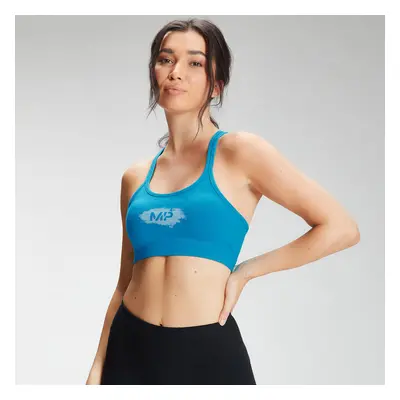 MP Women's Chalk Graphic Sports Bra - Aqua - S