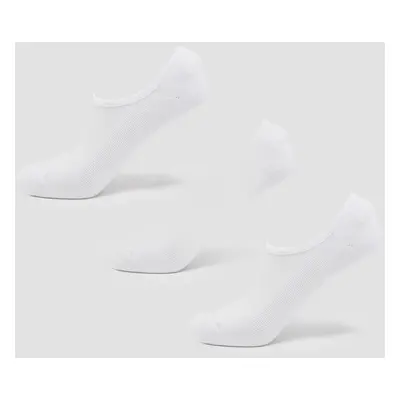 MP Unisex Invisible Socks (3 Pack) - White - UK 2-5