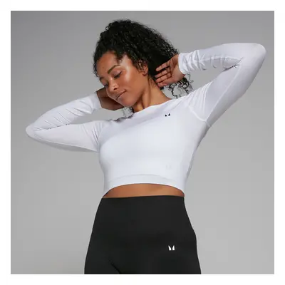 MP Női Shape Seamless Hosszú Ujjú Crop Top - Fehér - XXS