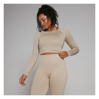 MP Női Shape Seamless Hosszú Ujjú Crop Top - Homok - XS