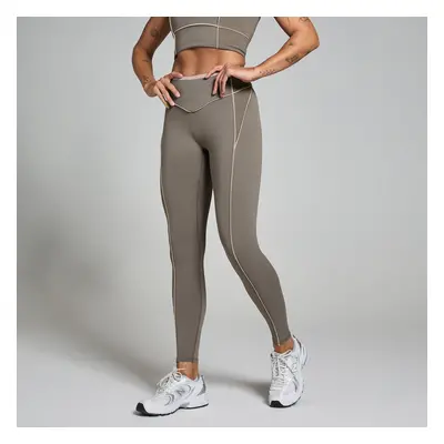 MP Női Tempo Contrast Texture Leggings - Espresso - XXL