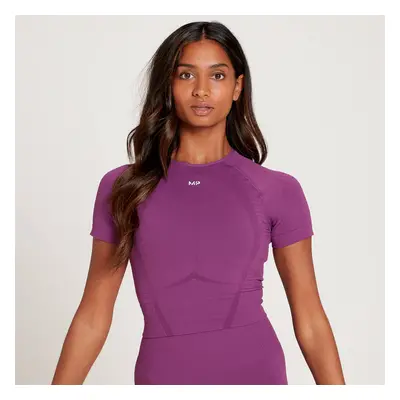 MP Tempo Seamless rövid ujjú, női crop top felső - Lila - XL