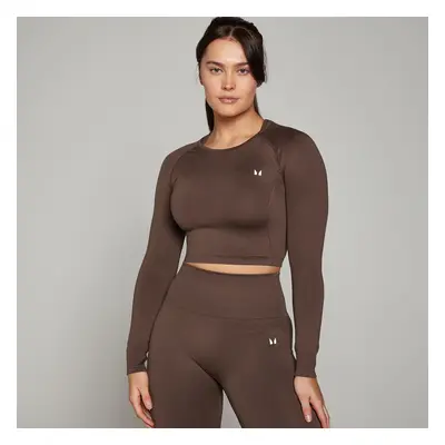 MP Női Shape Seamless Hosszú Ujjú Crop Top - Dió - S