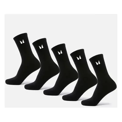 MP Unisex Crew Socks (5 Pack) - Black - UK 6-8