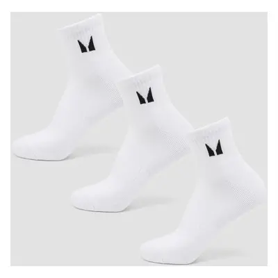 MP Unisex Ankle Socks (3 Pack) - White - UK 2-5