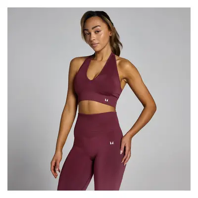 MP Women's Tempo Seamless Halter Neck Bra - Red Wine - L