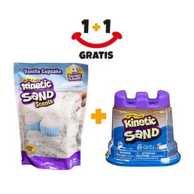 Akció 1+1 Kinetic Sand illatos folyékony homok vanília + Kinetic Sand extra tégli