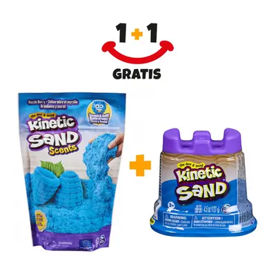 Akció 1+1 Kinetic Sand szeder és málna illatú folyékony homok + Kinetic Sand extra tégli folyéko