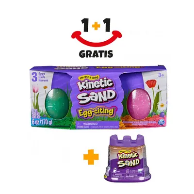 Akció 1+1 Kinetic Sand homoktojás 3-as csomag + Kinetic Sand extra tégli folyékony homokkal