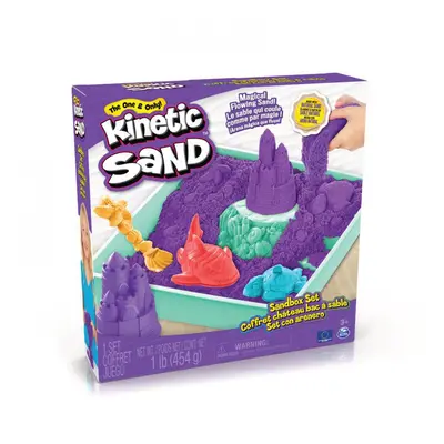 Kinetic Sand doboz folyékony lila homokkal, paddal