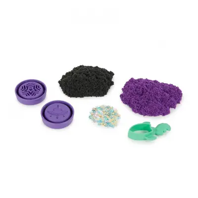 Kinetic Sand cső homokkal és flitterekkel - fekete és lila