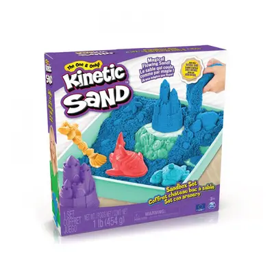 Kinetic Sand doboz folyékony kék homokkal, paddal