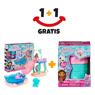 Eladó 1+1 Gabby’s dollhouse medencés játékkészlet + INGYENES mini figura a házban