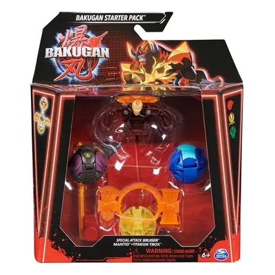 Bakugan starter set speciális támadás S6 Bruiser, Mantid, Titanium Trox