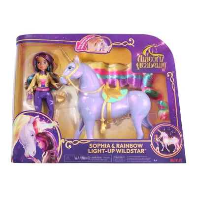 Unicorn Academy Light Unicorn Wildstar 28 cm Sophia 24 cm-es babával