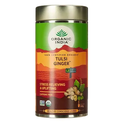 Organic India Tulsi Ginger méreganyagégető és emésztéstelősegítő gyömbértea 100 g