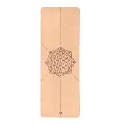 Bodhi Yoga Bodhi PHOENIX Yoga Cork parafa jógaszőnyeg AZ ÉLET VIRÁGA mintával 185 x 66 cm x 4 mm