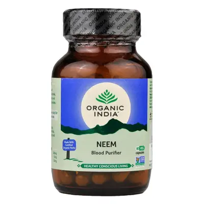 Organic India Neem - baktériumok, vírus és bőrproblémák ellen, kapszula formájában - 60 db