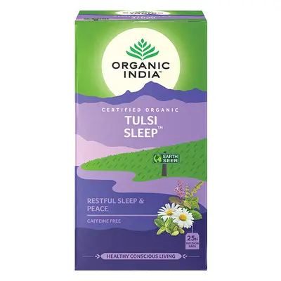 Organic India Tulsi Sleep adagolt tea alvás, relaxáció, stressz 25 tasak (25 x 1,8 g)