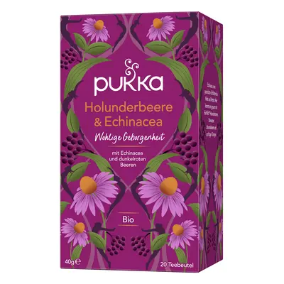 Pukka Herbs ájurvédikus gyümölcsös tea bodzabogyó & echinacea, 20 tasak