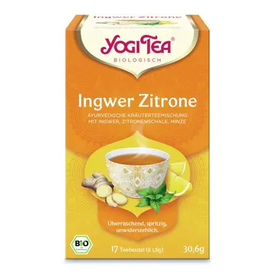 Yogi Tea gyömbér citrom ájurvédikus gyógynövényes gyümölcs tea 17 x 1,8 g