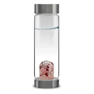 Phoenix Import Vita Juwel Via Gem Watter Bottle üvegpalack féldrágakővel 500 ml Típus: Love Rózs