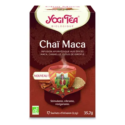 Yogi Tea Maca Chai ájurvédikus gyógytea szegfűszeggel és fahéjjal 17 x 2,1 g