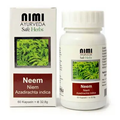 Nimi Ayurveda Nimi Neem (indiai Zederach) kapszula bőrproblémákra, baktériumokra és vírusokra - 